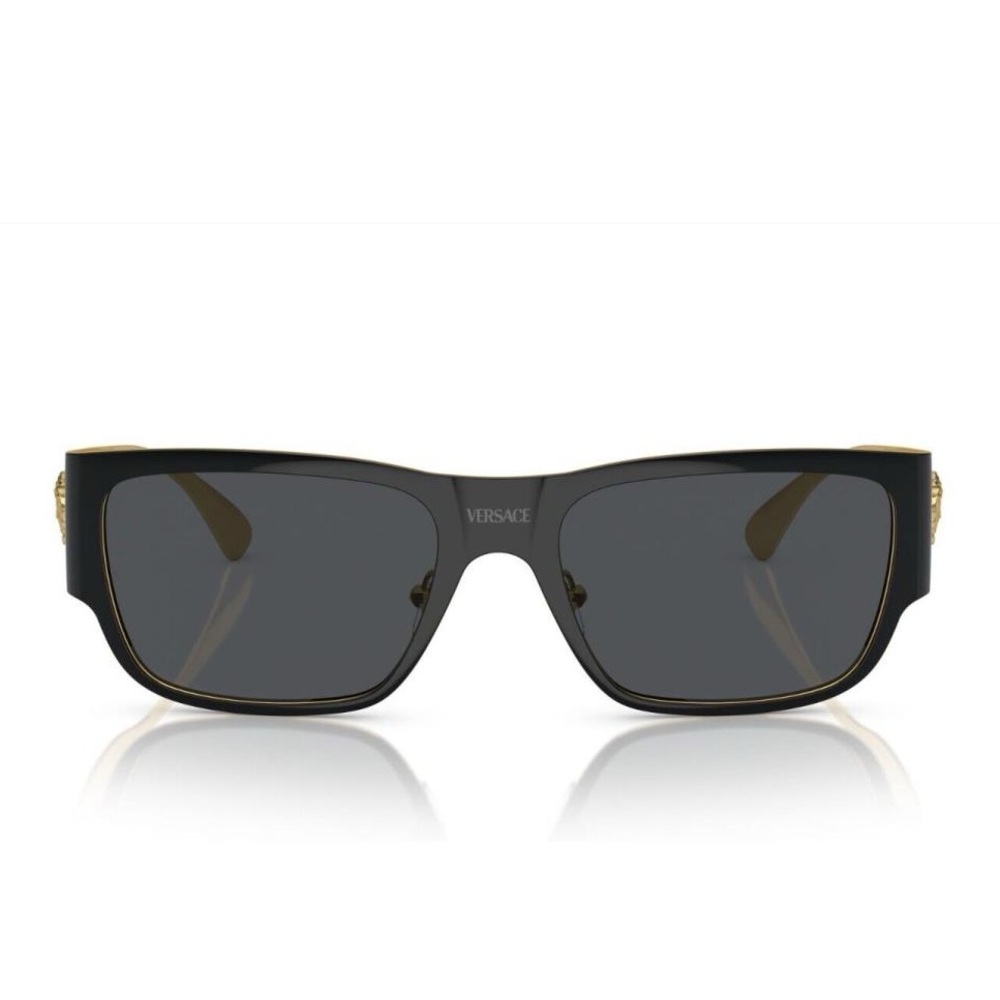 NEW VERSACE SQUARE SUNGLASSES MOD 2262 1433/87 BLACK VE2262 143387 EYEWEAR - Picture 3 of 6